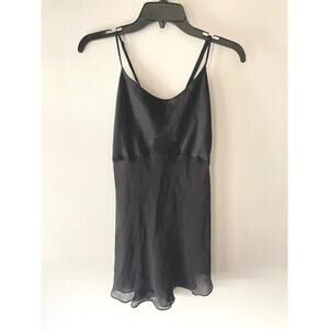 VTG Victoria Secret Y2K 90s Silky Sheer Slip Dress SZ‎ L Coquette Whimsy Goth
